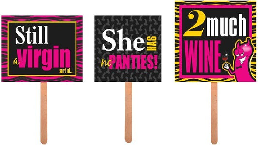 3PC HEN NIGHT PROPS ON A STICK