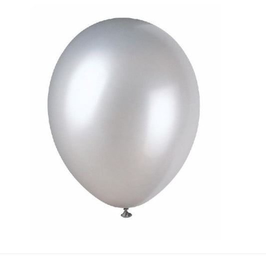 UNIQUE SILVER PEARLIZED BALLOONS