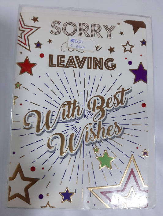 SORRY YOU'RE LEAVING CARD