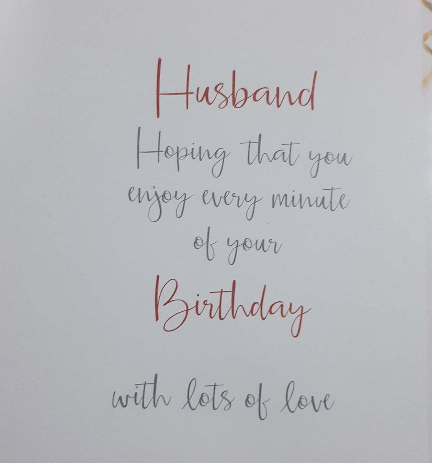 HUSBAND BIRTHDAY CARD