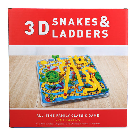 3D SNAKES & LADDERS CLASSIC FAMILY BOARD GAME