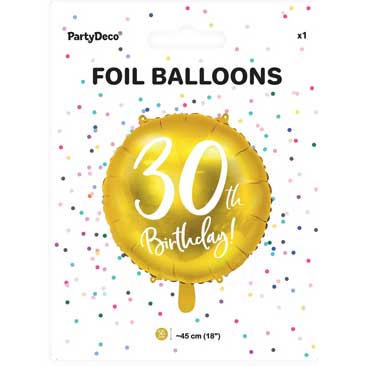 30th Birthday Gold Foil
