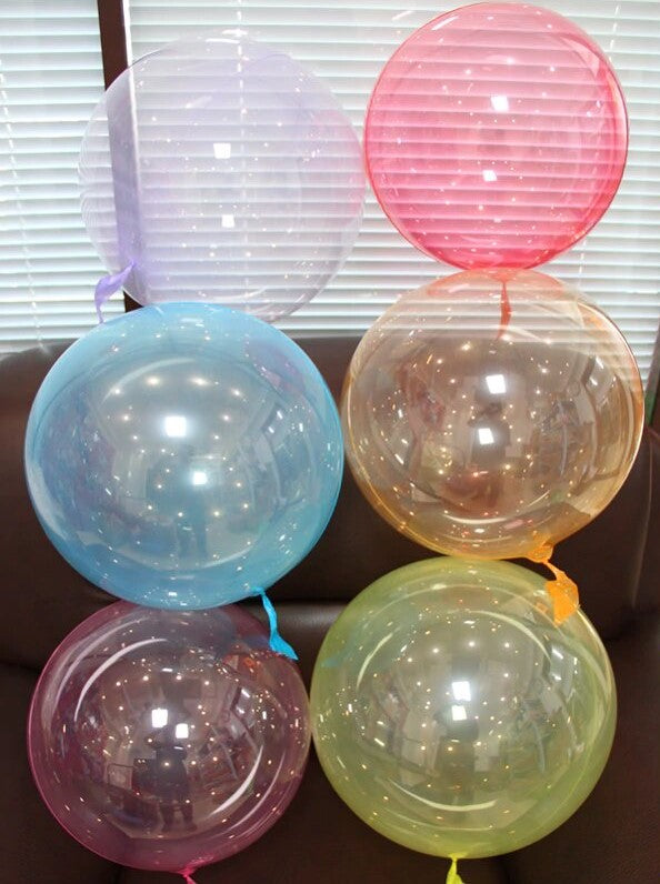 24 IN YELLOW DECO BUBBLE BALLOONS