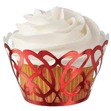 Red Swirl Cupcake Wraps