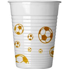 Football Gold Plastic Cups