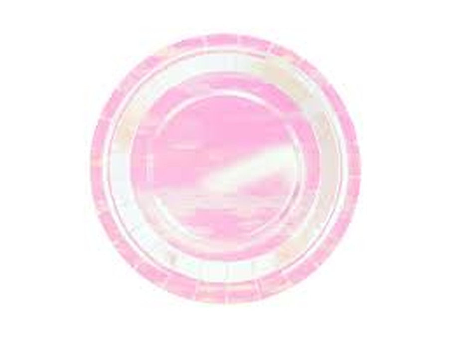 Pink Iridescent Plates