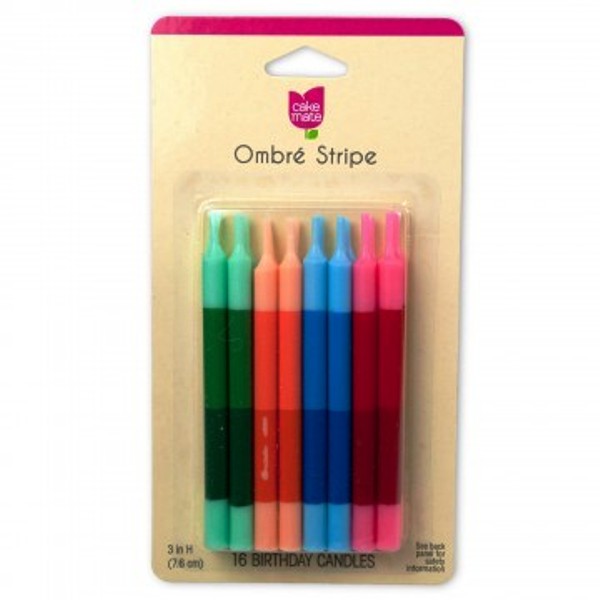 Ombre Birthday Candles 16pk