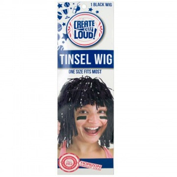 Black Tinsel Wig