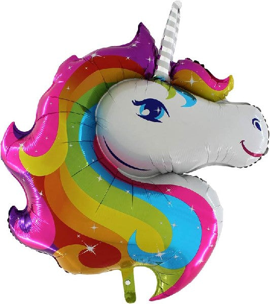 Rainbow Unicorn  Head Foil