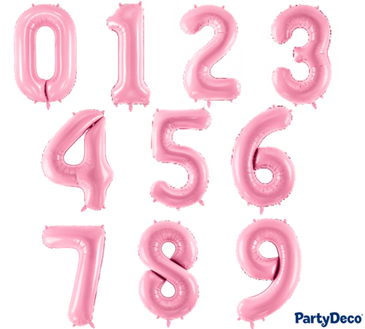 PARTYDECO PASTEL PINK FOIL BALLOONS