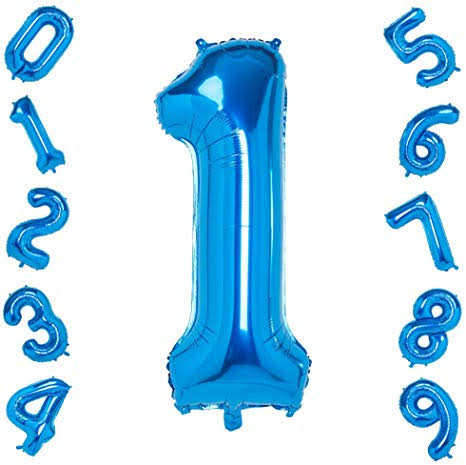 EPS Blue NUMBER1 Foil Balloon